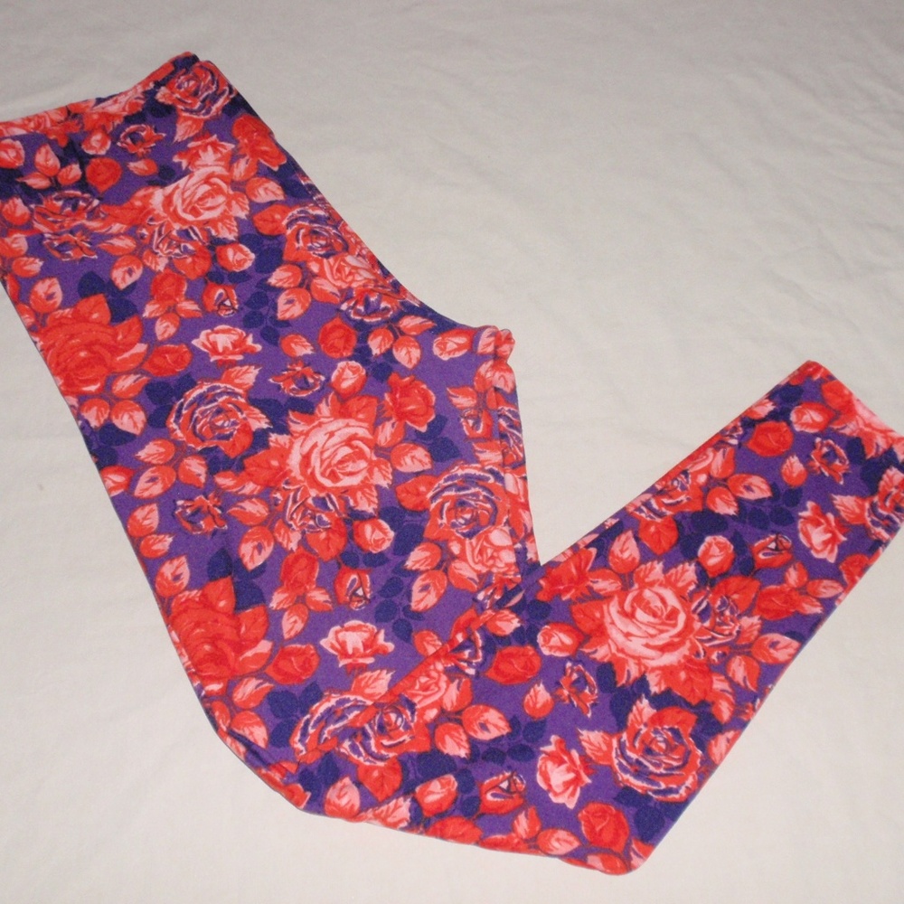 LuLaRoe Tall And Curvy Bright Floral Leggings